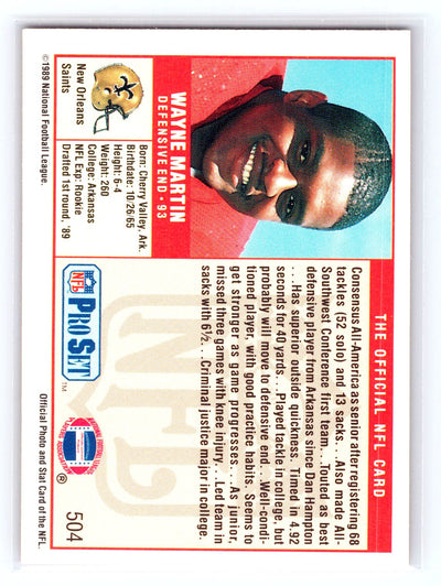 1989 Pro Set #504 Wayne Martin