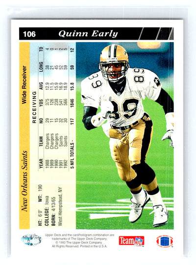 1993 Upper Deck #106 Quinn Early