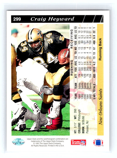 1993 Upper Deck #299 Craig Heyward