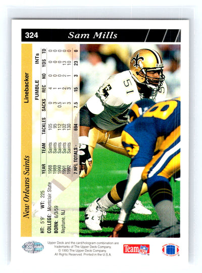 1993 Upper Deck #324 Sam Mills