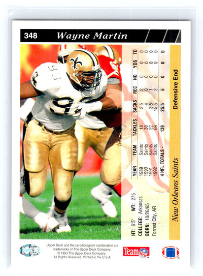 1993 Upper Deck #348 Wayne Martin