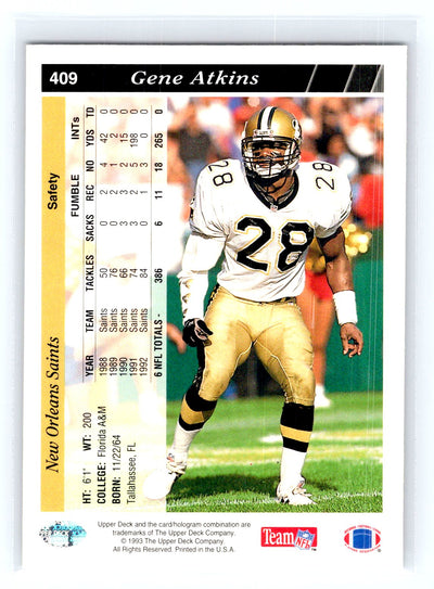 1993 Upper Deck #409 Gene Atkins