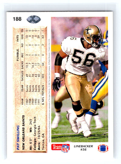 1992 Upper Deck #188 Pat Swilling