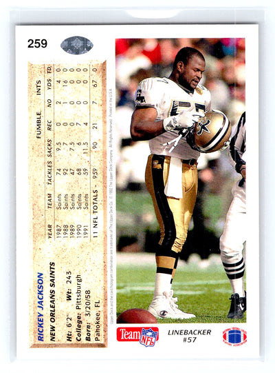 1992 Upper Deck #259 Rickey Jackson
