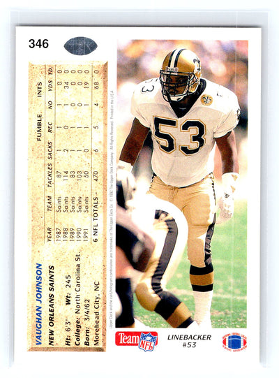 1992 Upper Deck #346 Vaughan Johnson