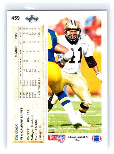 1992 Upper Deck #459 Toi Cook