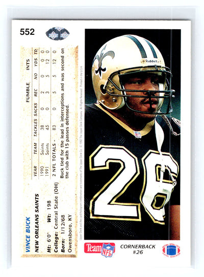 1992 Upper Deck #552 Vince Buck