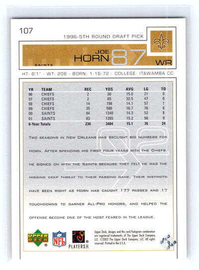2002 Upper Deck #107 Joe Horn