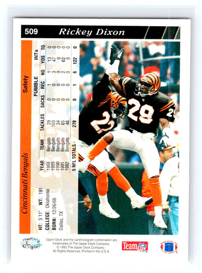 1993 Upper Deck #509 Rickey Dixon