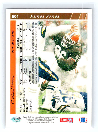 1993 Upper Deck #504 James Jones