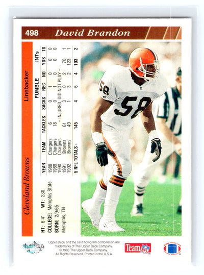 1993 Upper Deck #498 David Brandon