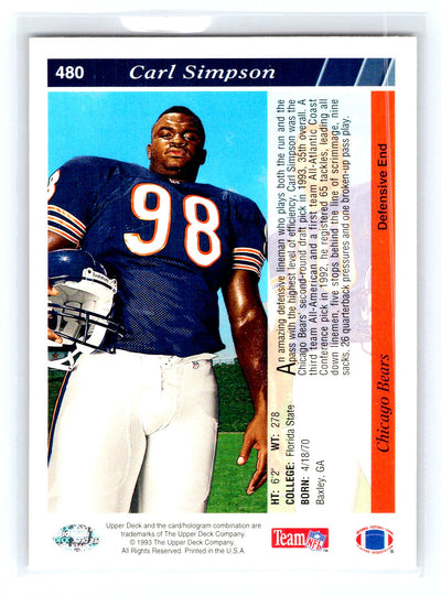 1993 Upper Deck #480 Carl Simpson