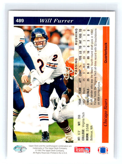 1993 Upper Deck #489 Will Furrer
