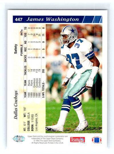 1993 Upper Deck #447 James Washington
