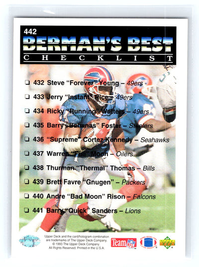 1993 Upper Deck #442 Berman's Best Checklist