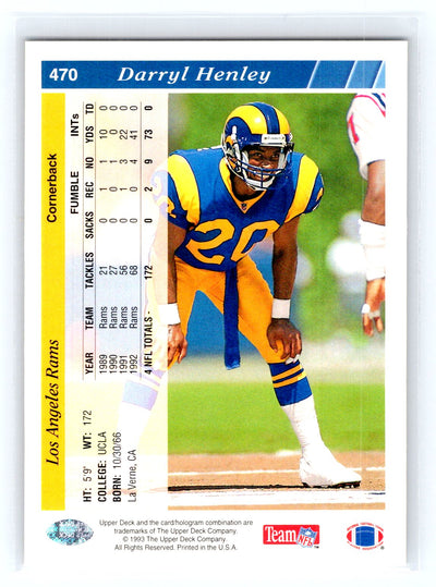1993 Upper Deck #470 Darryl Henley