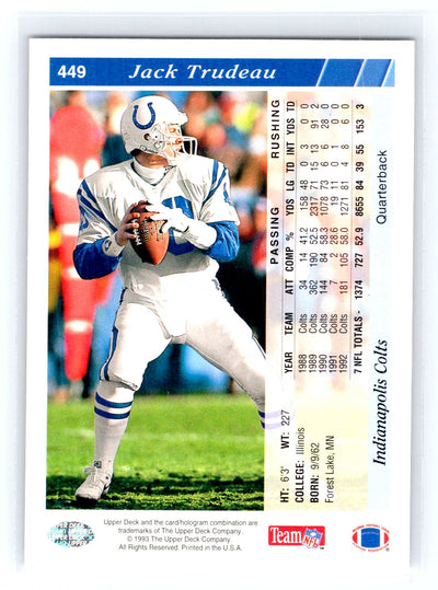 1993 Upper Deck #449 Jack Trudeau