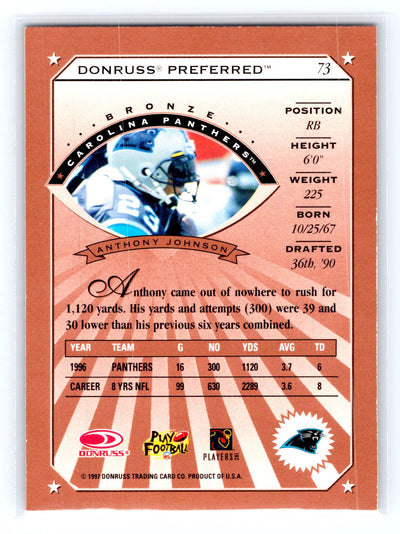 1997 Donruss Preferred #73 Anthony Johnson