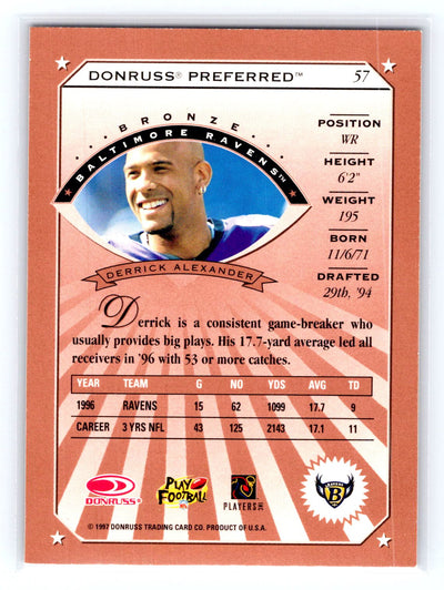 1997 Donruss Preferred #57 Derrick Alexander