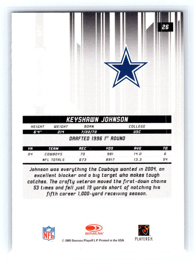 2005 Leaf Rookies & Stars Longevity #26 Keyshawn Johnson