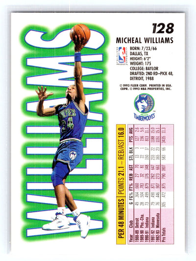 1993-94 Fleer #128 Micheal Williams