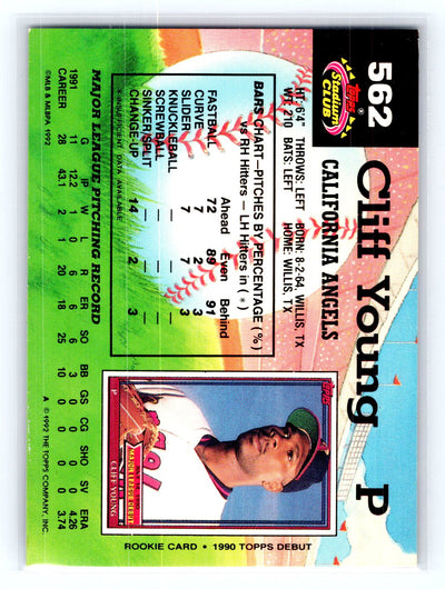 1992 Stadium Club #562 Cliff Young