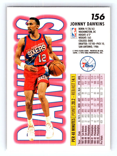 1993-94 Fleer #156 Johnny Dawkins
