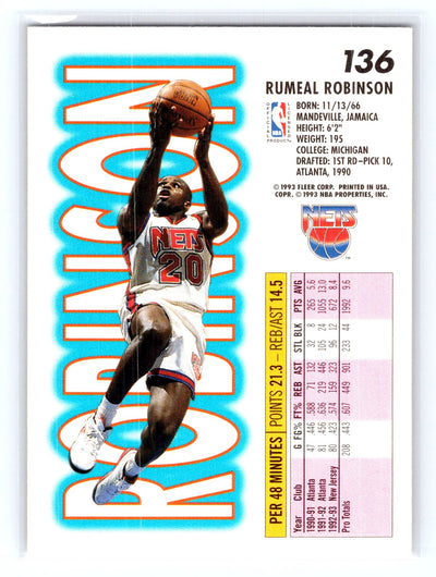 1993-94 Fleer #136 Rumeal Robinson