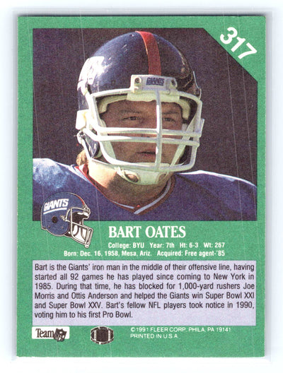 1991 Fleer #317 Bart Oates