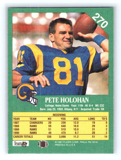 1991 Fleer #270 Pete Holohan