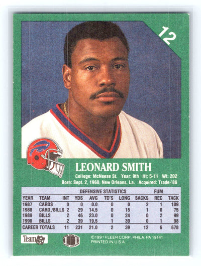 1991 Fleer #12 Leonard Smith