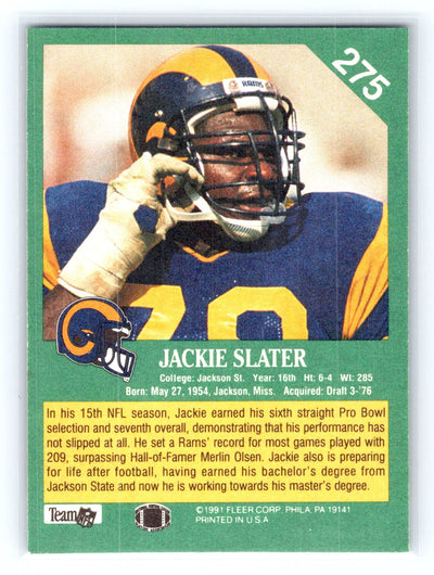 1991 Fleer #275 Jackie Slater