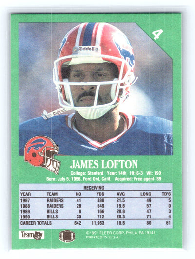 1991 Fleer #4 James Lofton