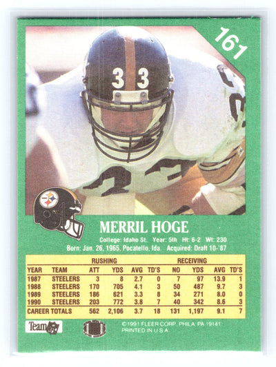 1991 Fleer #161 Merril Hoge
