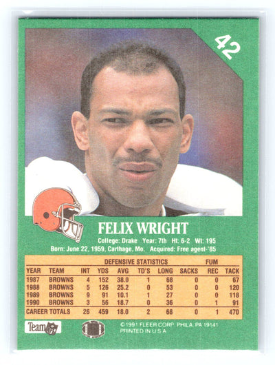 1991 Fleer #42 Felix Wright