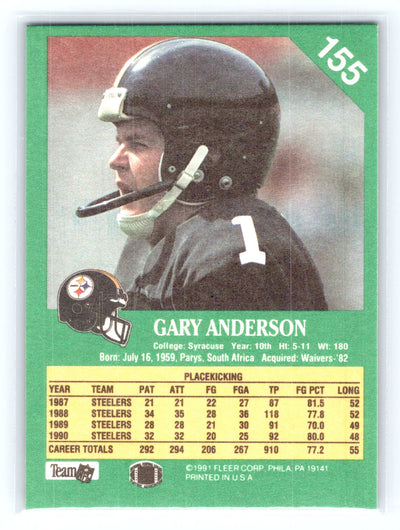 1991 Fleer #155 Gary Anderson