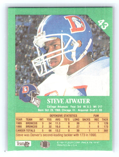 1991 Fleer #43 Steve Atwater