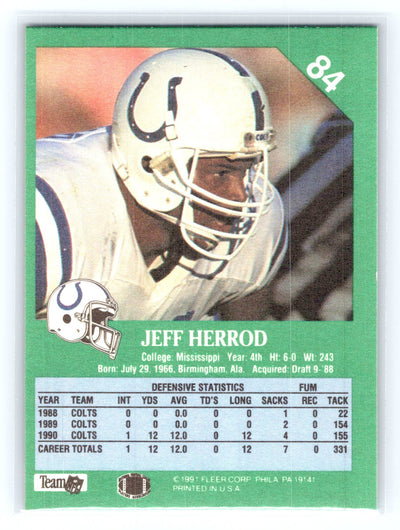 1991 Fleer #84 Jeff Herrod