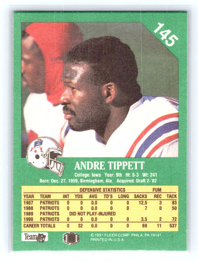 1991 Fleer #145 Andre Tippett