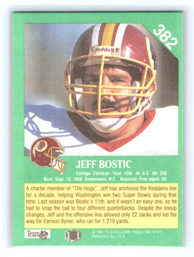 1991 Fleer #382 Jeff Bostic