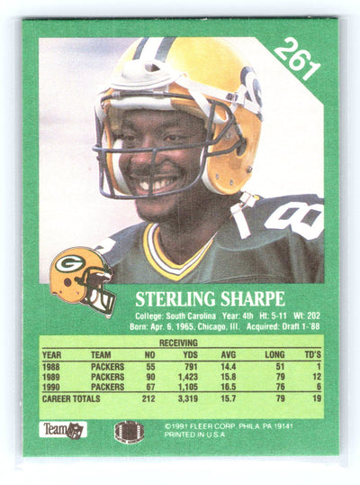 1991 Fleer #261 Sterling Sharpe