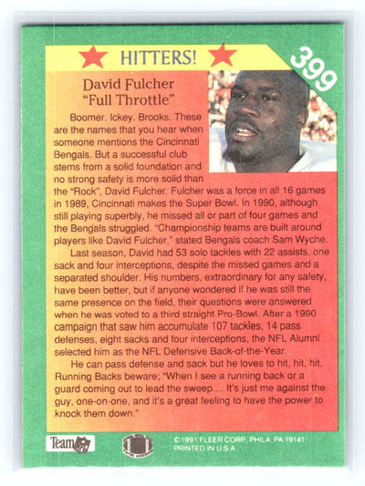 1991 Fleer #399 David Fulcher