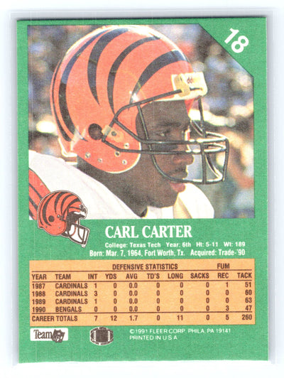 1991 Fleer #18 Carl Carter