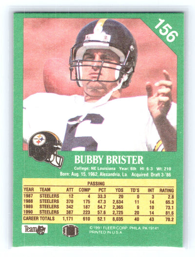 1991 Fleer #156 Bubby Brister