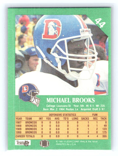 1991 Fleer #44 Michael Brooks