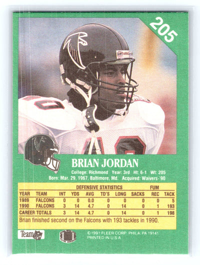 1991 Fleer #205 Brian Jordan