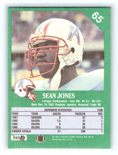 1991 Fleer #65 Sean Jones
