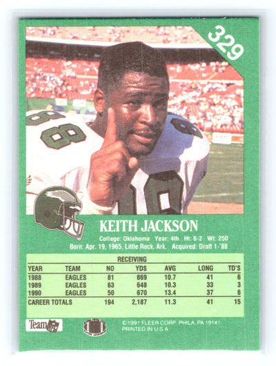 1991 Fleer #329 Keith Jackson