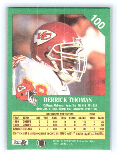 1991 Fleer #100 Derrick Thomas