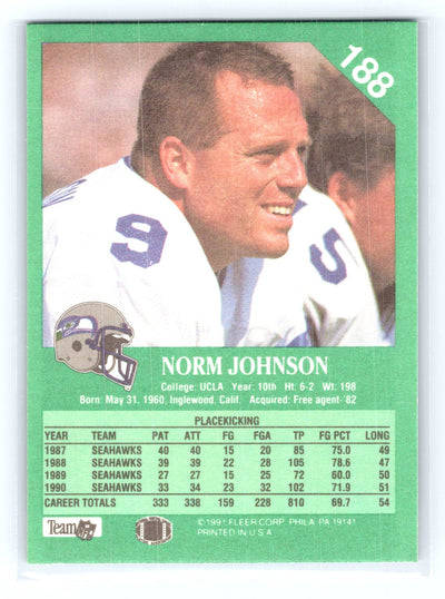 1991 Fleer #188 Norm Johnson